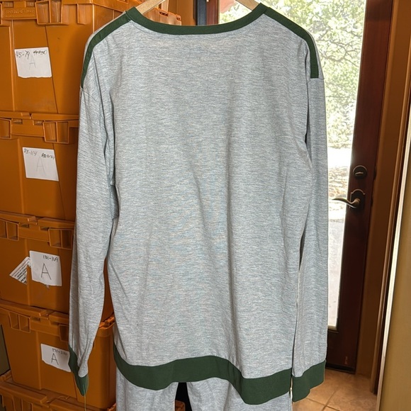 NEW EVA AIR x Jason Wu Unisex Sleepwear Pajama Set Green Gray Size XL - Picture 9 of 14